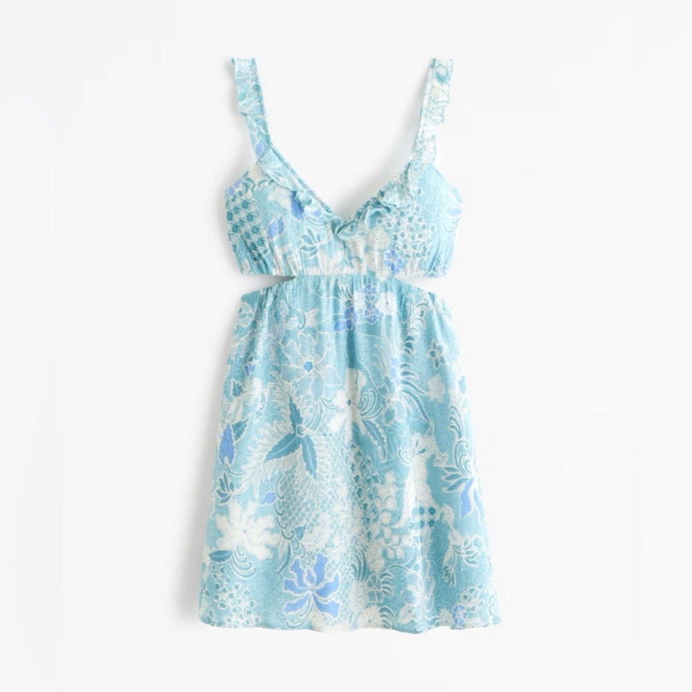 Abercrombie NWT Ruffle cut out mini dress NWT XL Tall